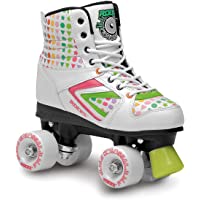 Roces Model Kolossal-Patines de Rodillo- 6 m- 8 W- Color Blanco- Morado y Amarillo- Mujer